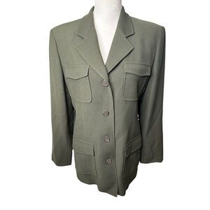 Vintage Lauren Ralph Lauren Blazer Women  Worsted Wool Academia, Quiet Luxury 12